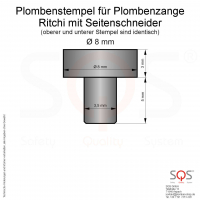 Plombenzange Ritchi fr 8 mm Plomben mit Seitenschneider