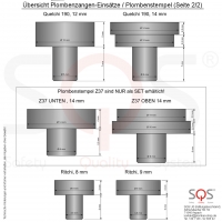 Plombenzangen-Einsatz ohne Gravur (1 Paar)