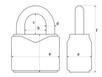 Vorhngeschloss ABUS Granit 37/55