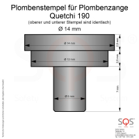 Plombenzange Quetchi 190 f�r 14 mm Plomben